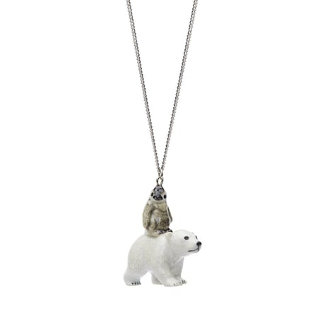 【再入荷】AndMary/動物シロクマ＆ペンギンネックレス「プレゼント」