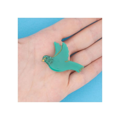 CoucouSuzette/Green Bird Hair Clip(ピン）【送料無料】