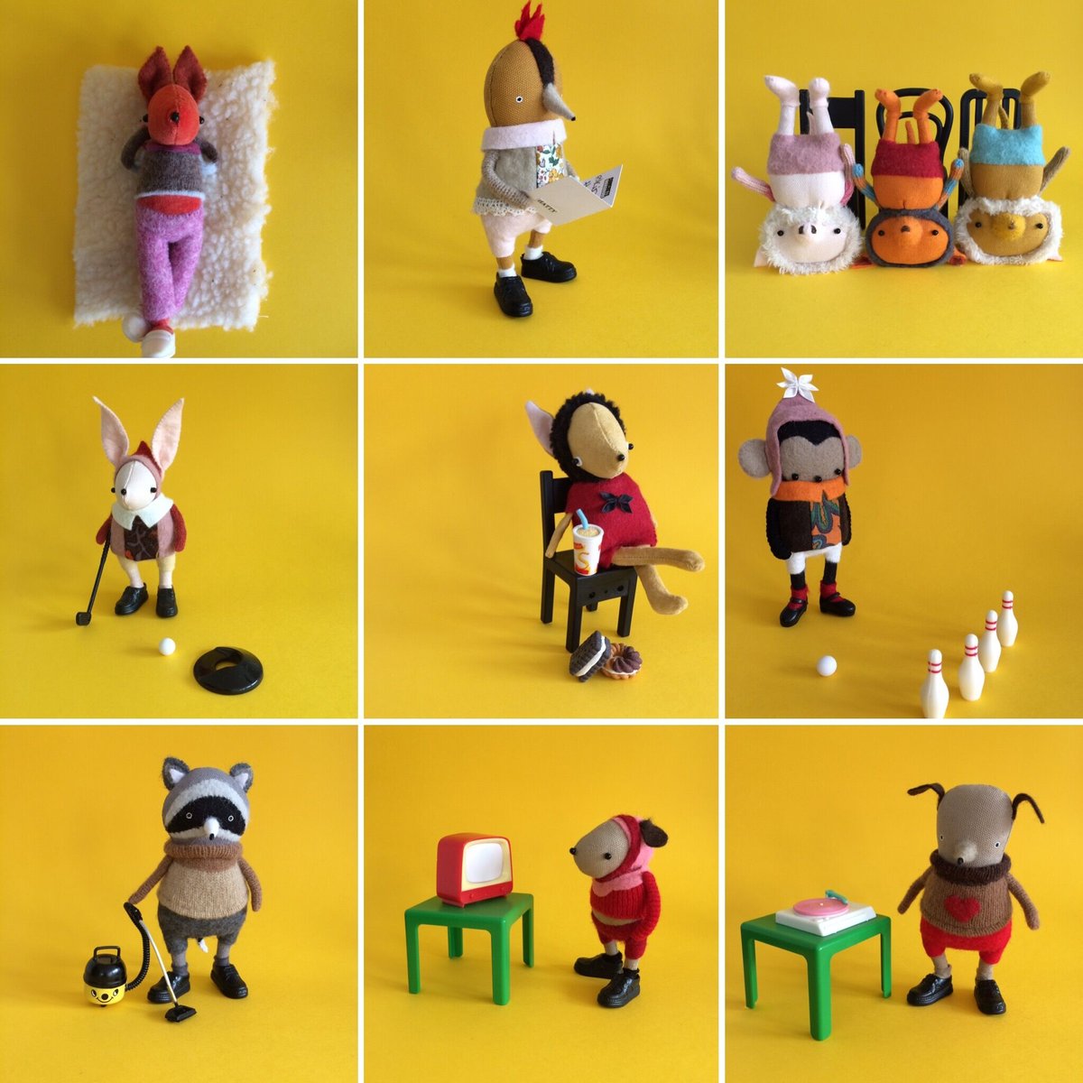 スキッピティホップ SKIPPITY HOPP うさぎ ぬいぐるみ 個人作家 スキッピティホップ/ゴールド・フクロー【限定1点もの