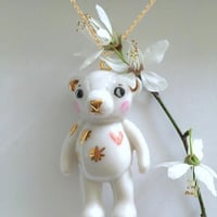 ナターシャプラノ/テディベアピンクネックレス「プレゼント」