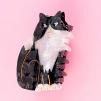 CoucouSuzette/黒＆白猫ヘアクロー「送料無料」