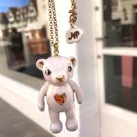 #ナターシャプラノ/テディベアゴールドハートネックレス「プレゼント」