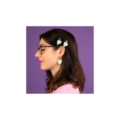 CoucouSuzette/Pink Pansy Hair Clip【再入荷】【送料無料】