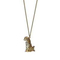 【再入荷】AndMary/動物座りチーターネックレス「プレゼント」