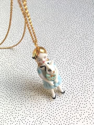 再／再入荷】ナターシャ・アリスブルーゴールドネックレス//【税込み 