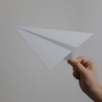 "Not icons." paper plane card  2枚セット