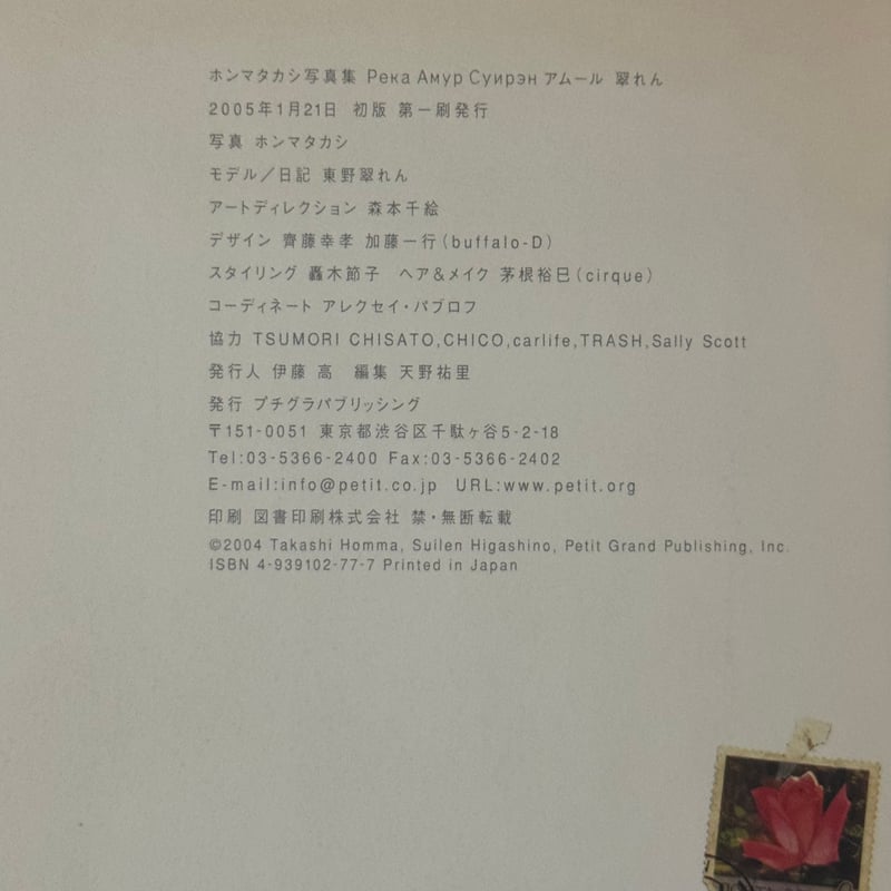 ホンマタカシ『アムール 翠れん』/used | Arts & Books Turn the Page