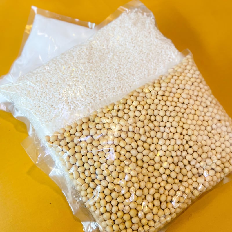 味噌手作りセット/出来上がり約5㎏（無農薬大豆/無農薬白米糀/カンホア