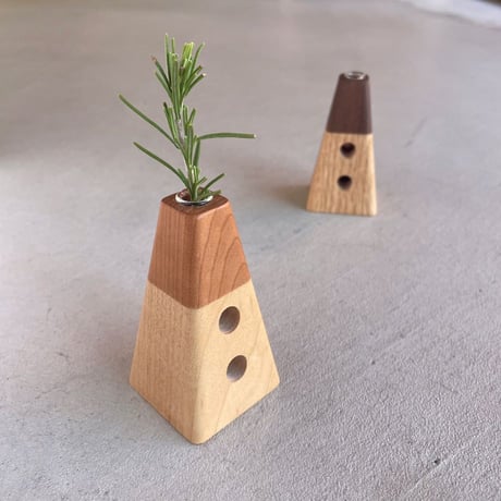 寄木一輪挿し