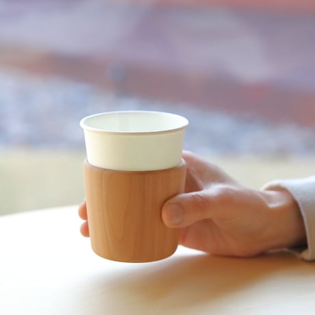 木の紙コップホルダー スタッキングタイプ
