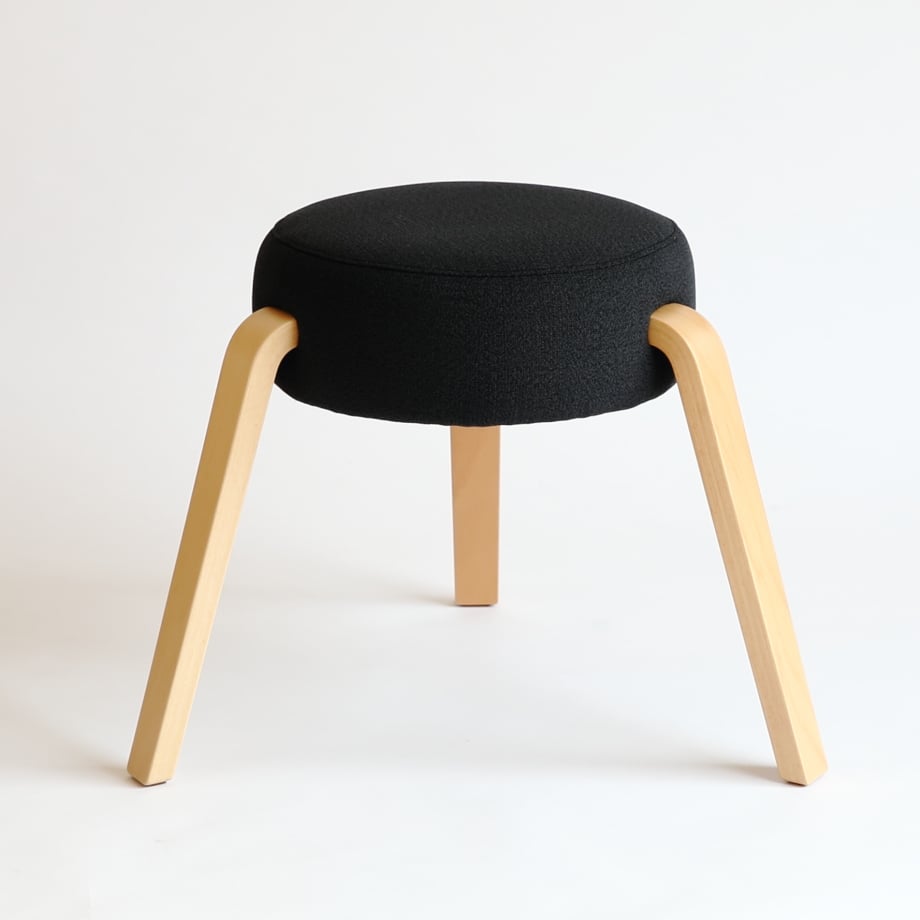 スツール 06⭐︎送料込み⭐︎ amemboスツール 特注張地（黒） | 丸徳家具店