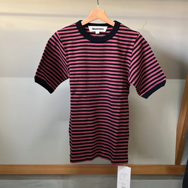 Slopeslow / Cotton インターロックストライプTシャツ | Si Tu