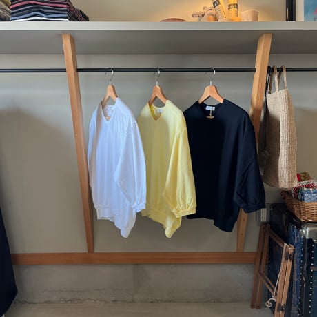 homspun 六分袖VネックTシャツ