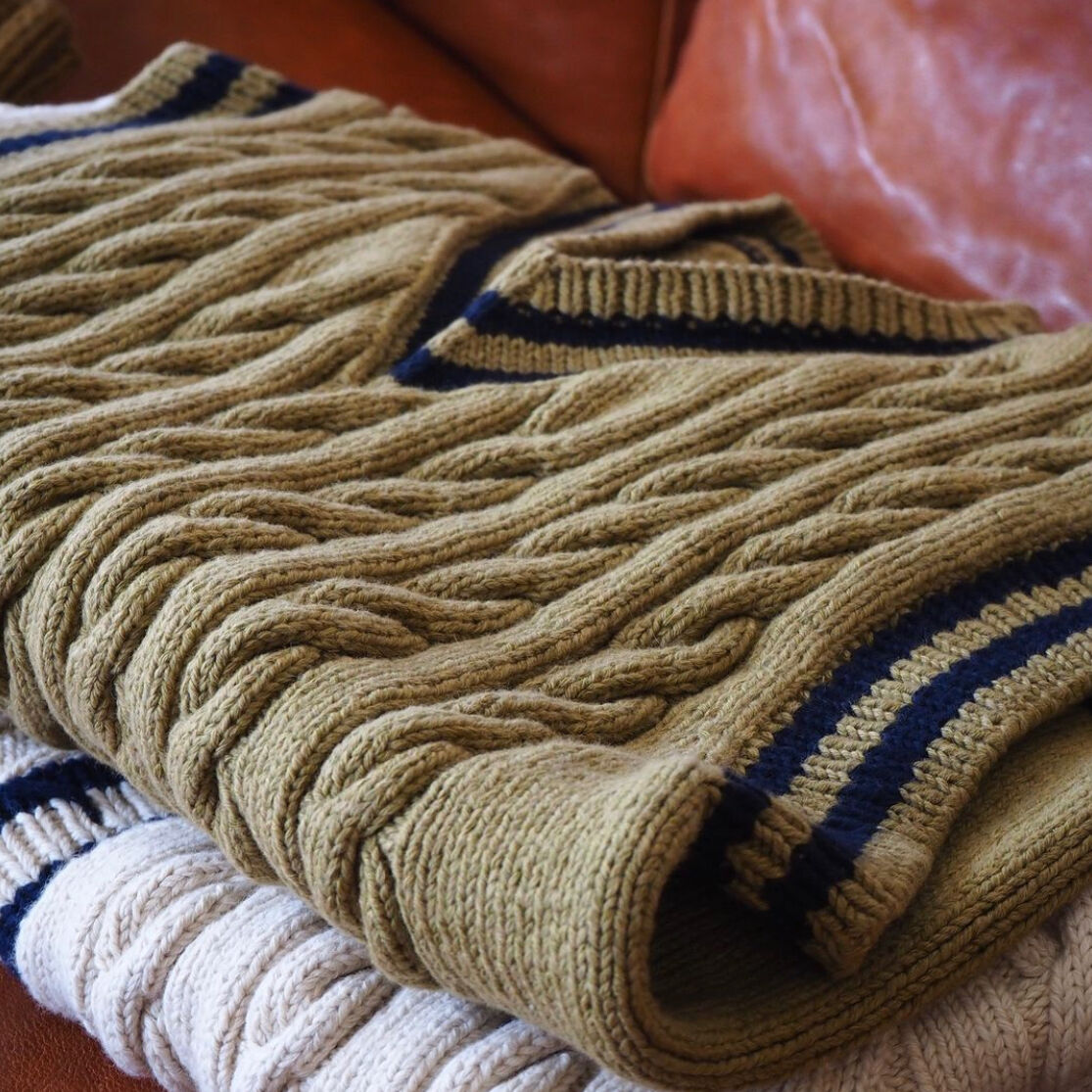 Slopeslow / Cotton/Paper/Woolのハンドニットベスト | Si 