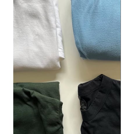 homspun 六分袖VネックTシャツ