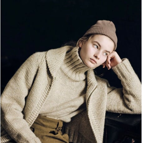 Slopeslow / Yak & Lambs カウチンZIP UP/ hand knitting