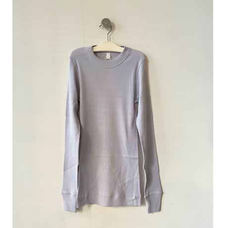 homspun 丸胴テレコのリブクルーネックTシャツ(長袖)