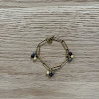 polder / ゴールド&マルチガラスビーズのブレスレット