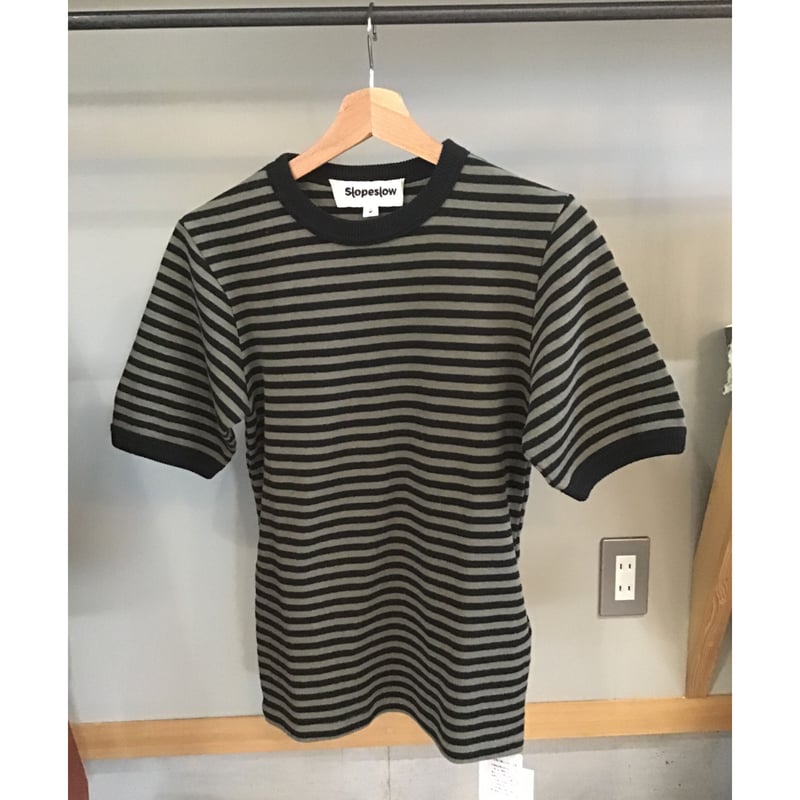 Slopeslow / Cotton インターロックストライプTシャツ | Si Tu