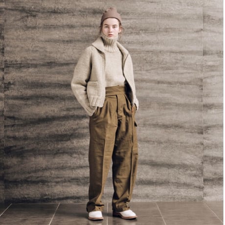 Slopeslow / Yak & Lambs カウチンZIP UP/ hand knitting