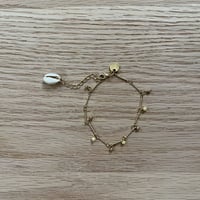 polder / ゴールド&ガラスビーズのブレスレット
