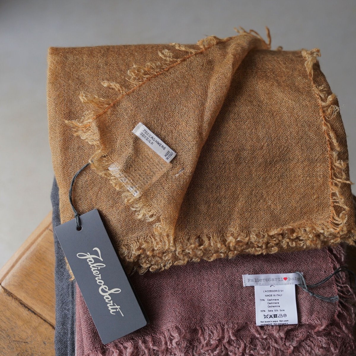Faliero Sarti カシミアシルクスクエアストール B | Si Tu Faliero Sarti カシミアシルクスクエアストール B | Si Tu