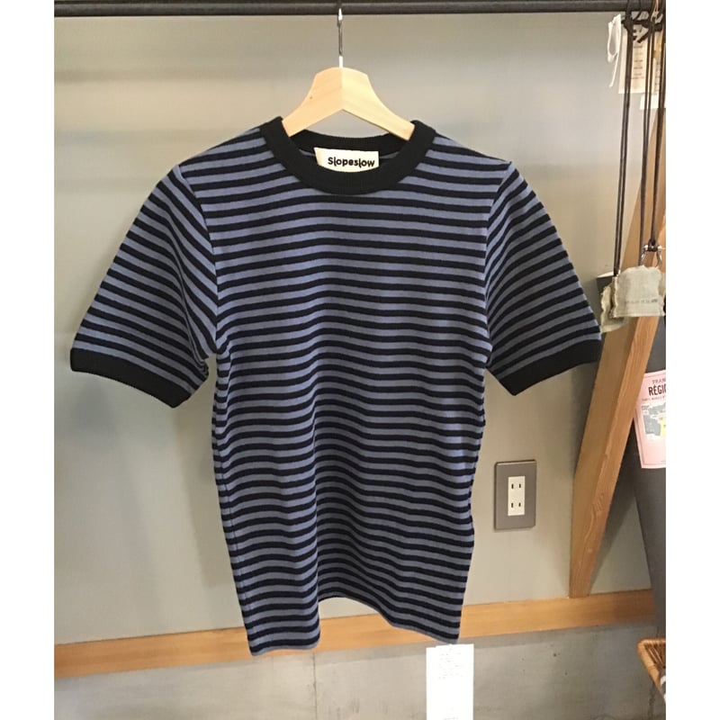 Slopeslow / Cotton インターロックストライプTシャツ | Si Tu