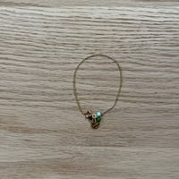 polder / ゴールド&マルチガラスビーズのブレスレット