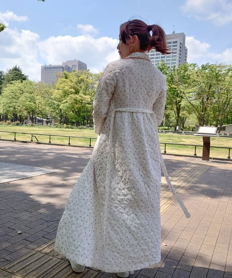 70's Flower quilting gown