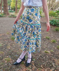 Blue rose skirt