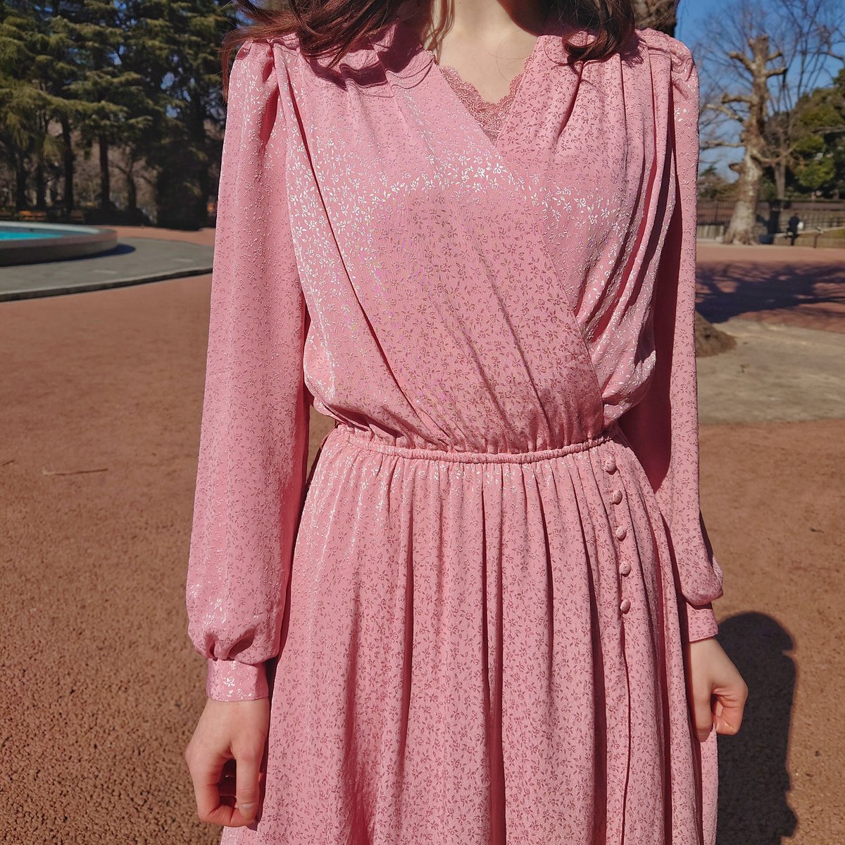 Shine floral pink dress | JuLilliy Vintage