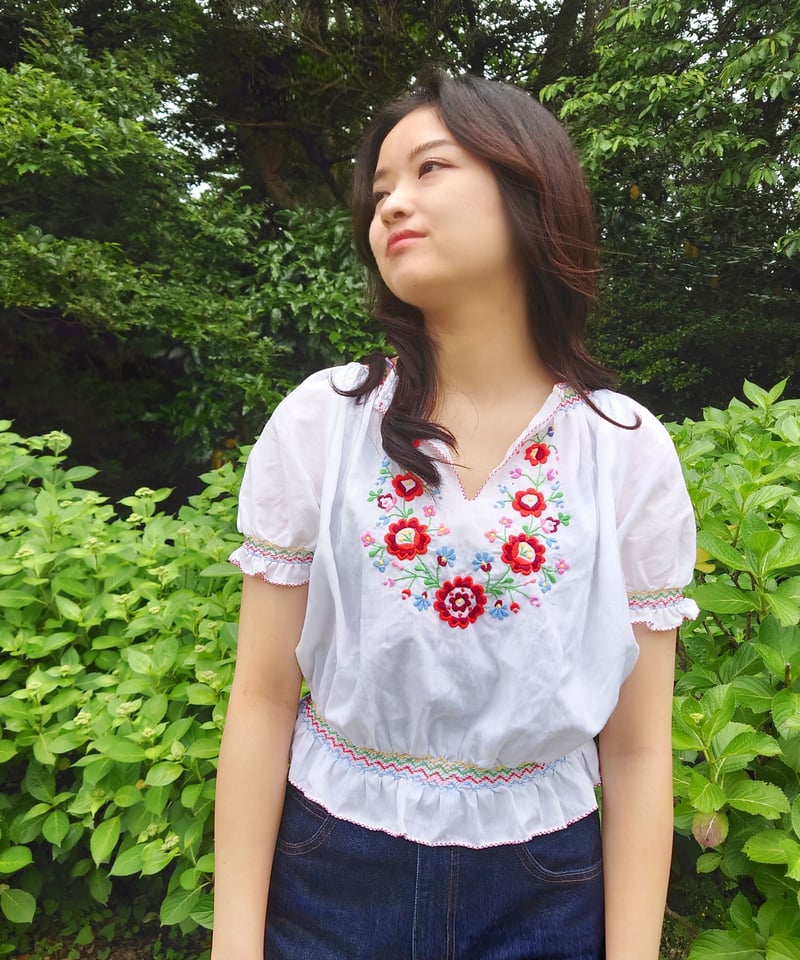 Flower tyrolean blouse | JuLilliy Vintage