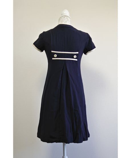 50's Navy×White marine dress