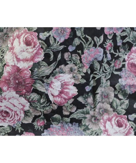 70's Black flower sailor dress