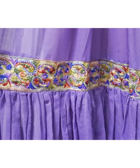 70′s Embroidery purple dress