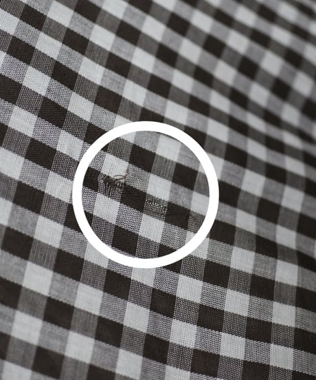 70's Gingham ribbon brown dress