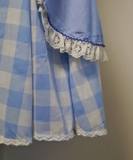 70′s Gingham alice blue dress