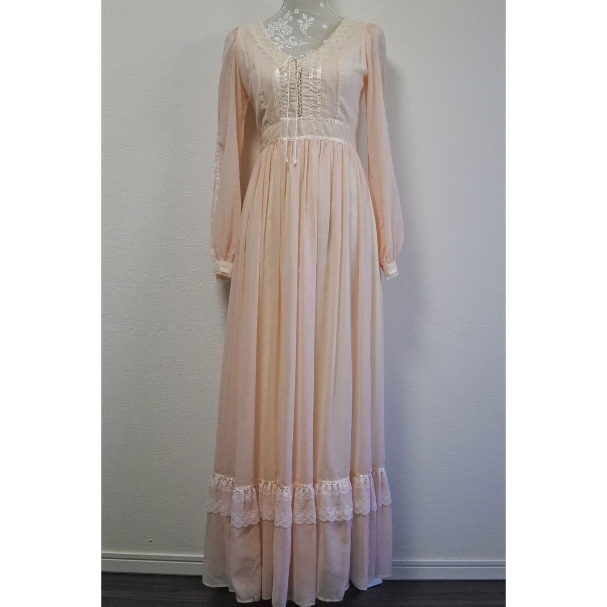 9月いっぱいで出品終了！Gunne sax inspired dress 70's GUNNE SAX pink dress | JuLilliy Vintage