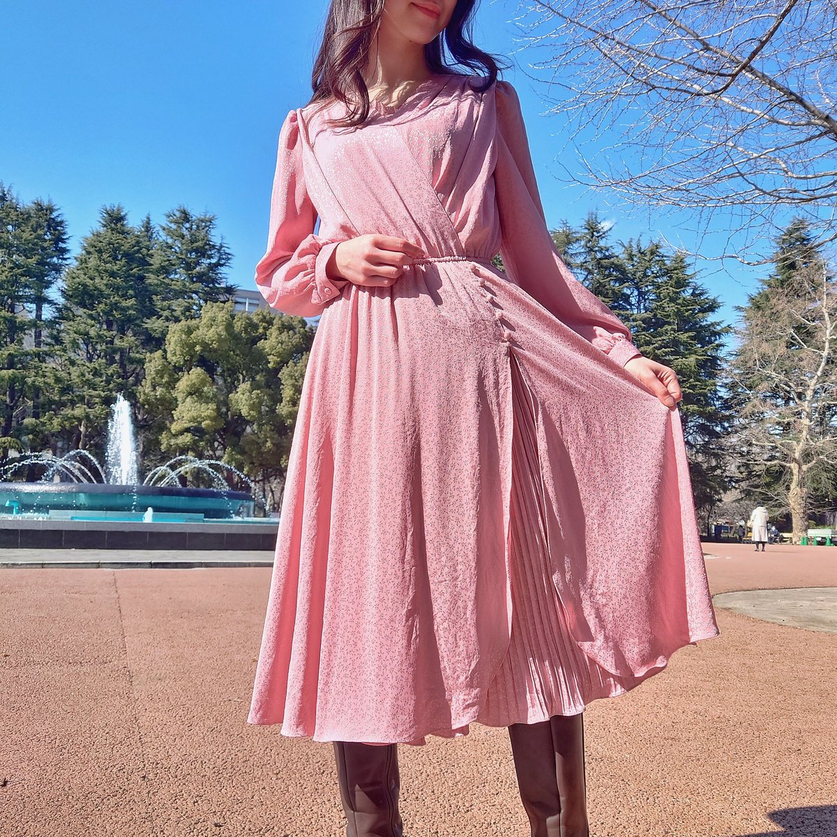 Shine floral pink dress | JuLilliy Vintage
