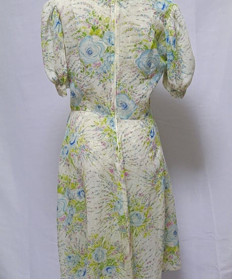 Flower cotton chiffon dress