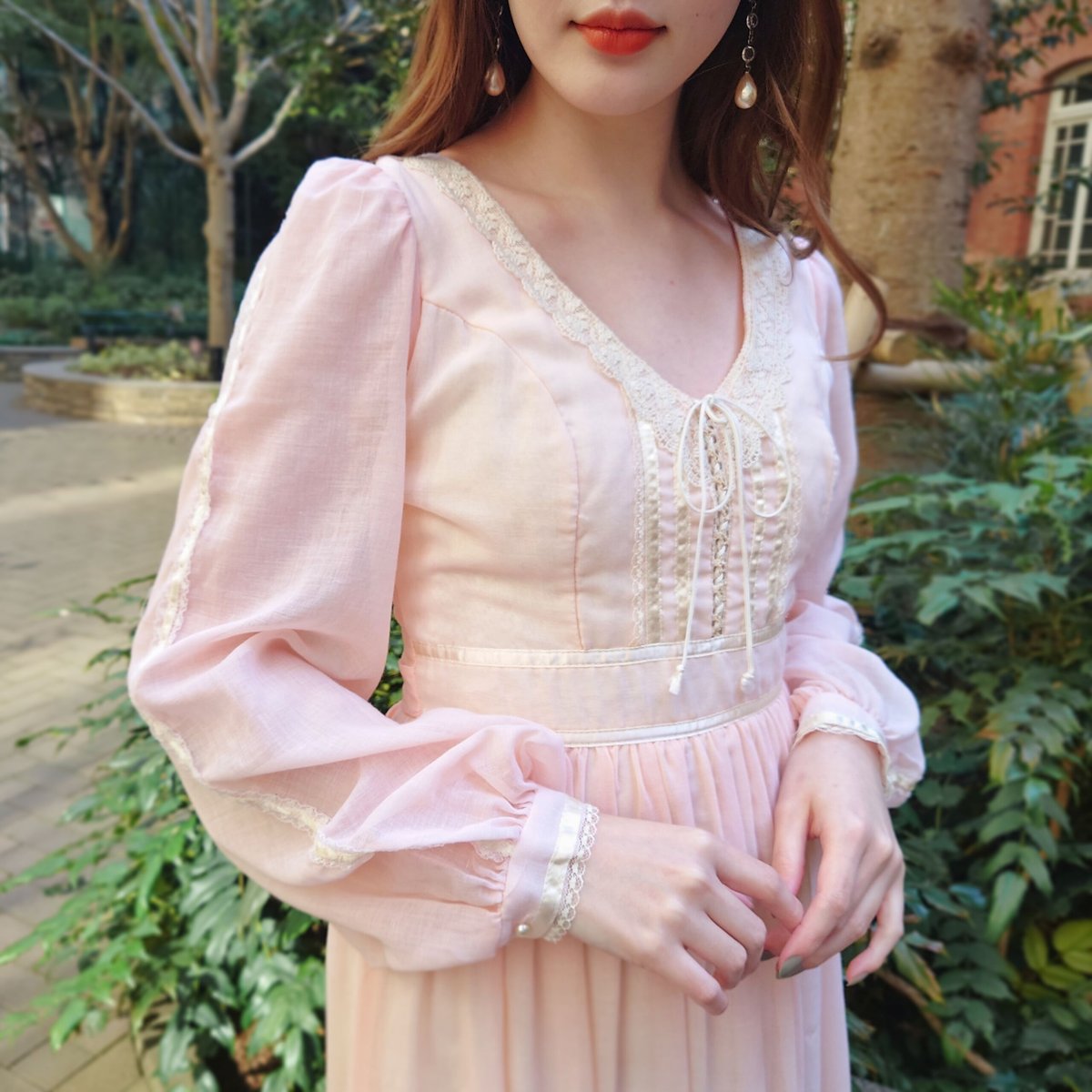 70's GUNNE SAX pink dress | JuLilliy Vintage