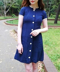 50's Navy×White marine dress