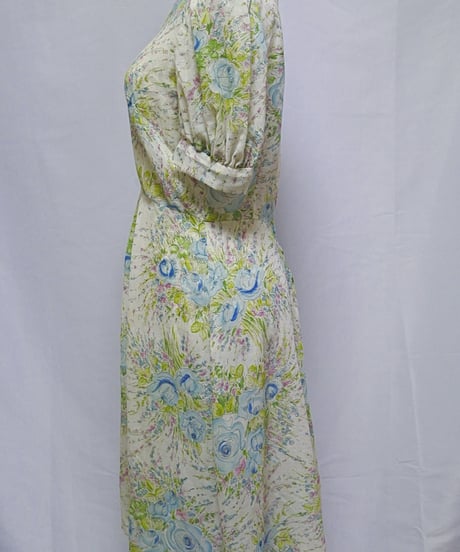 Flower cotton chiffon dress