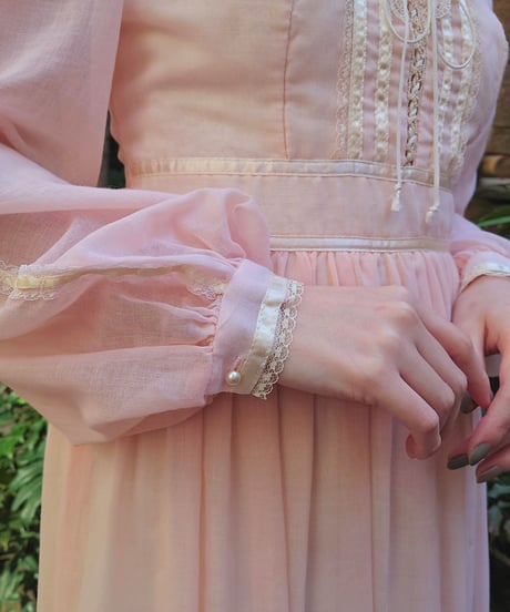 70's GUNNE SAX pink dress