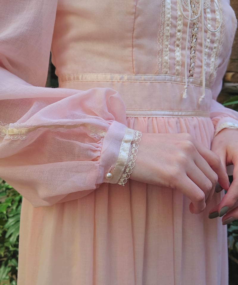 70's GUNNE SAX pink dress | JuLilliy Vintage