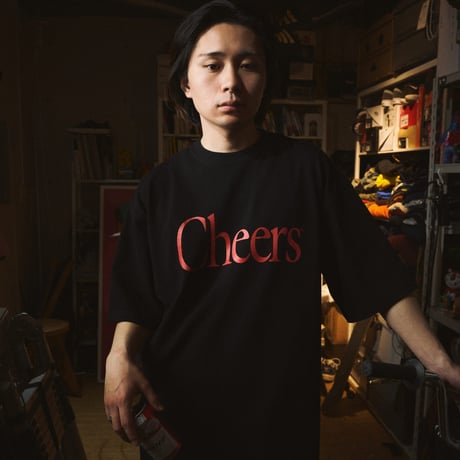Cheers Big Size Tee BLACK/RED