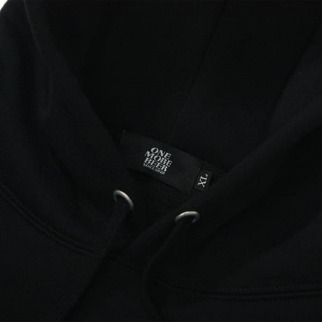 COLLEGE LOGO BIG SIZE HOODIE BLACK