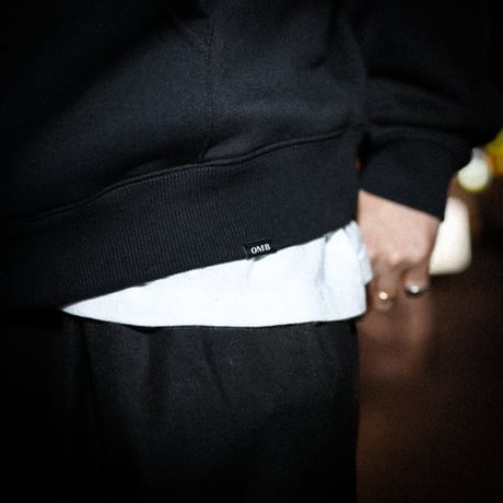 COLLEGE LOGO BIG SIZE HOODIE BLACK