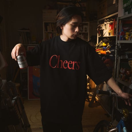Cheers Big Size Tee BLACK/RED