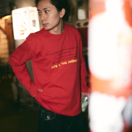 LIFE IS THE JOURNEY L/S TEE NAVY